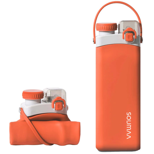 Collapsible Water Bottle with Straw